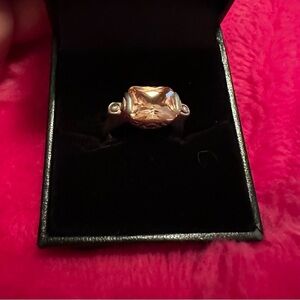 Sterling silver and Champagne Topaz Ring - Size 6